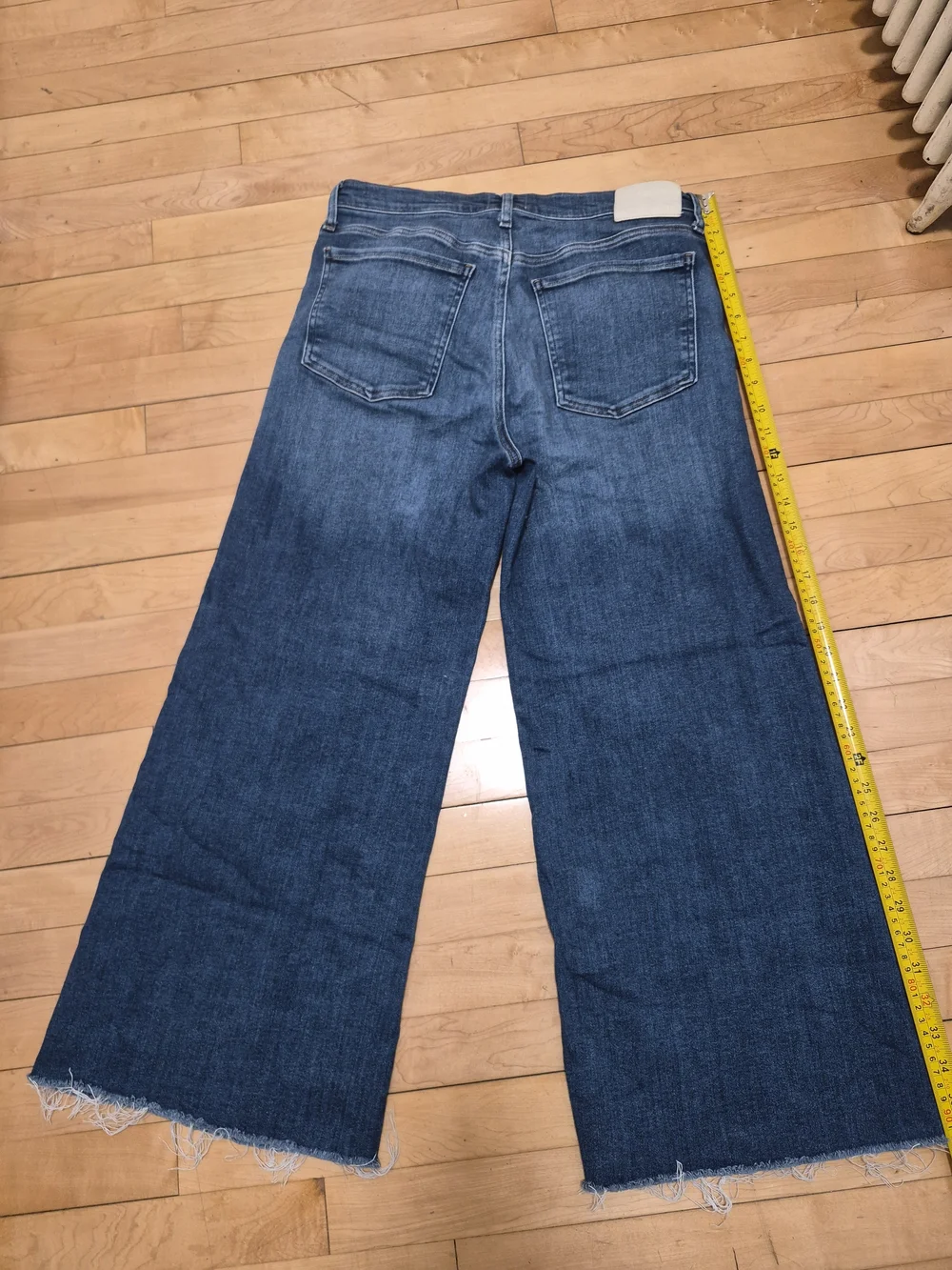 Citizens Of Humanity Wide Leg Ankle Jeans in Dark Blue Wash - Picture 10 of 14